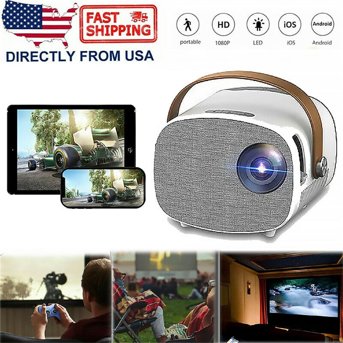 Led Home Mini Projector 4K Home Theater Smart Video Projector 1080P WIFI HD HDMI