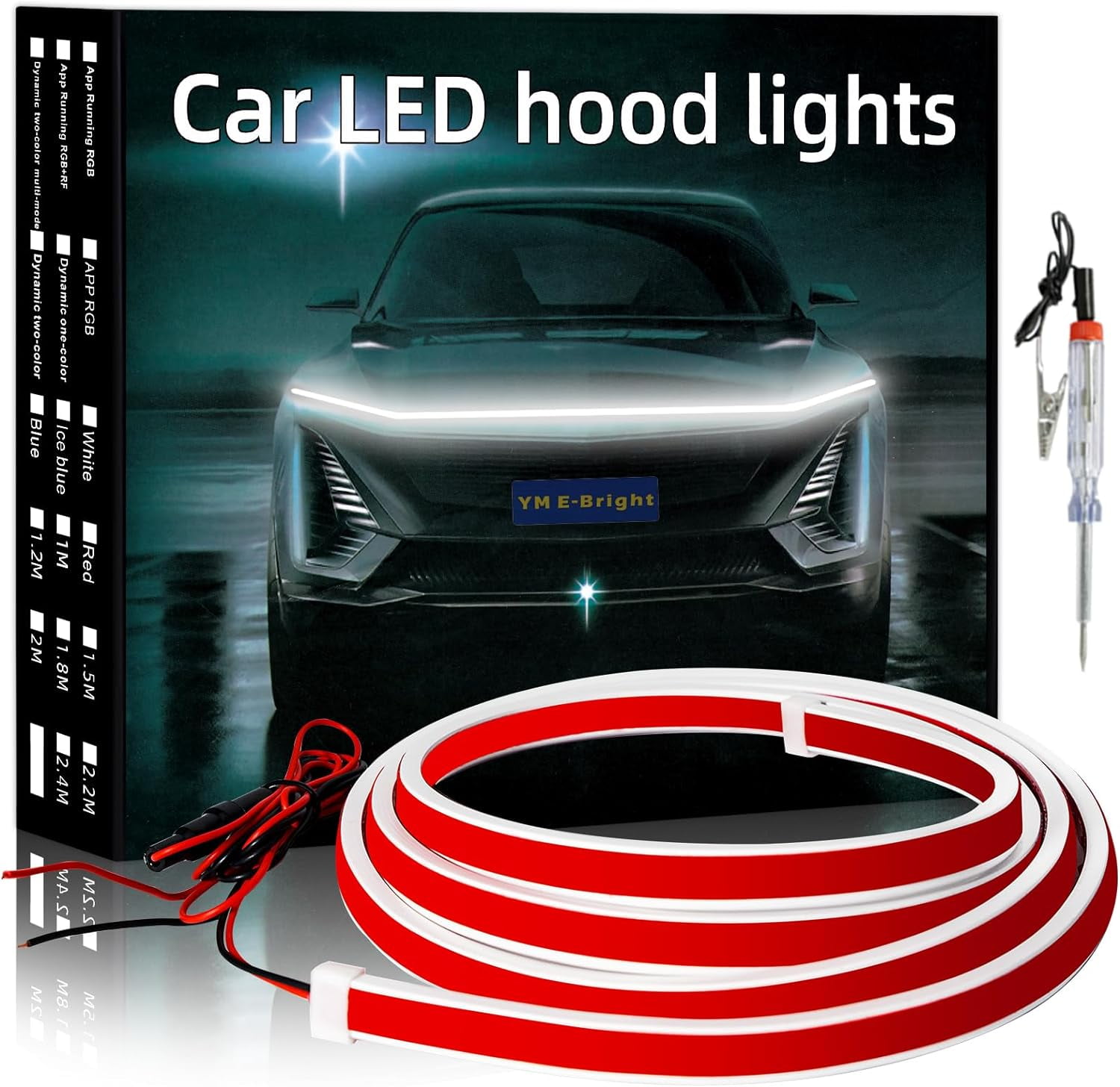 Led Hood Light Strip Exterior Led Strip Lights for Cars Waterproof ...