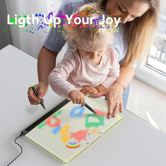 Led Illuminated Dry Erase Board With 6-Color Neon Light Memo, 30Cm*40Cm One Size, 7 Colored Pens Usb Cable 2 Brackets 2 Hooks 2 Cleaning Cloths 1 Manual