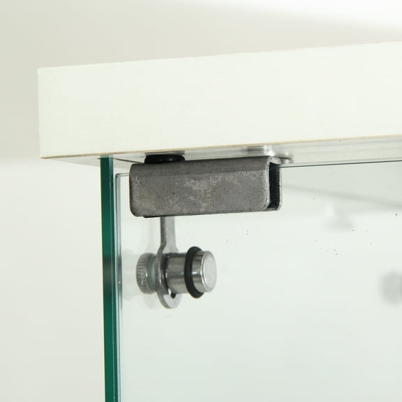 Led Illuminated Glass Bookcase - 4 Shelf Floor Standing For Living Room White 64.7"x16.7"x14.3" Add A Glow To Your Collection Display Cabinet Shelves Door Bedroom Office Materials