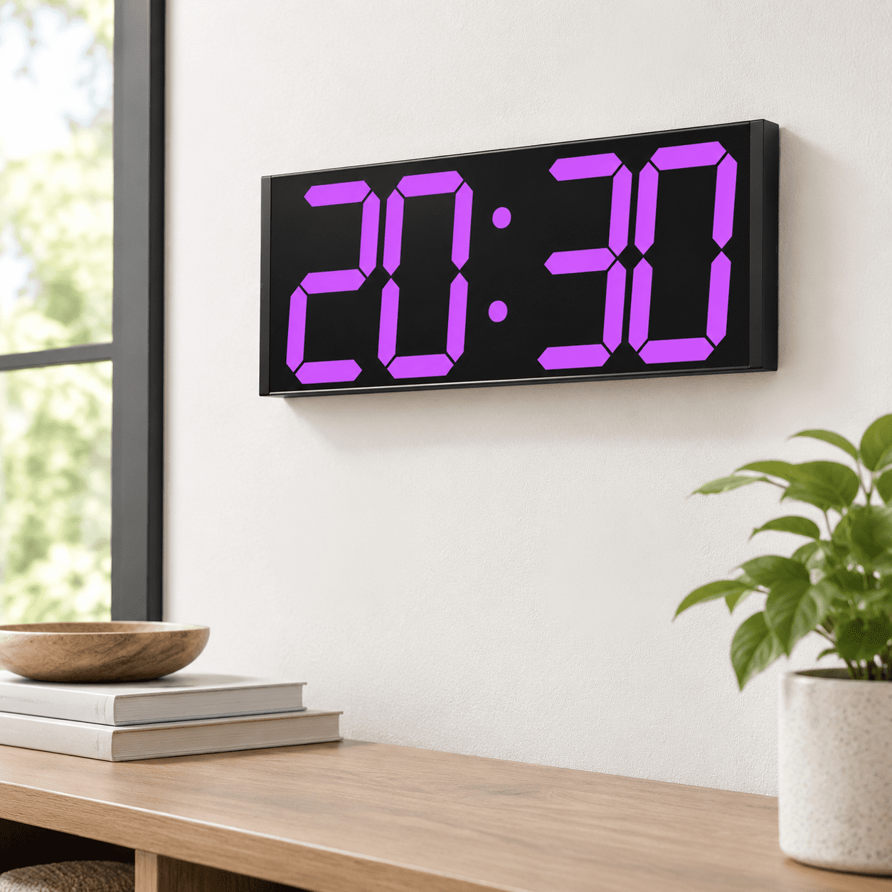 Led Large Digital Wall Clock Oversize With 6