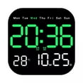 Led Large Digital Wall Clock Remote Control Temperature Date Week