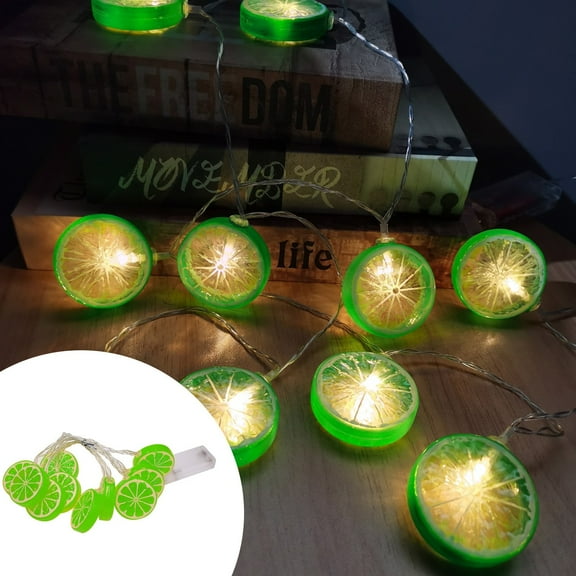Led Lemon String Lights 1 Set of 1.5 Meters 10 Lights Party Ambient Lights Birthday Decoration Fruit Shape Battery Operated