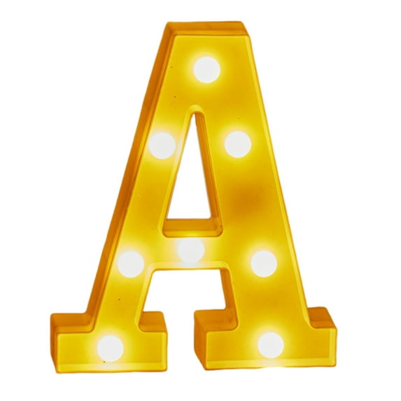 A Led Letter Lights Sign Light Up For Home Party Wedding Decoration Light Up Letters Alphabet Letter Sign Battery Powered For Christmas Birthday Party Decoration Plastic Material A