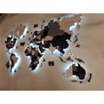 thumbnail image 1 of Led Light 3D Wood World Map for Wall Decor - Home Decor World Map with 6ft Power Cord - 3D Wood World Map Wall Art for Home & Kitchen or Office - Gift for Travel Lover (Small, BLACK AND WHITE), 1 of 9