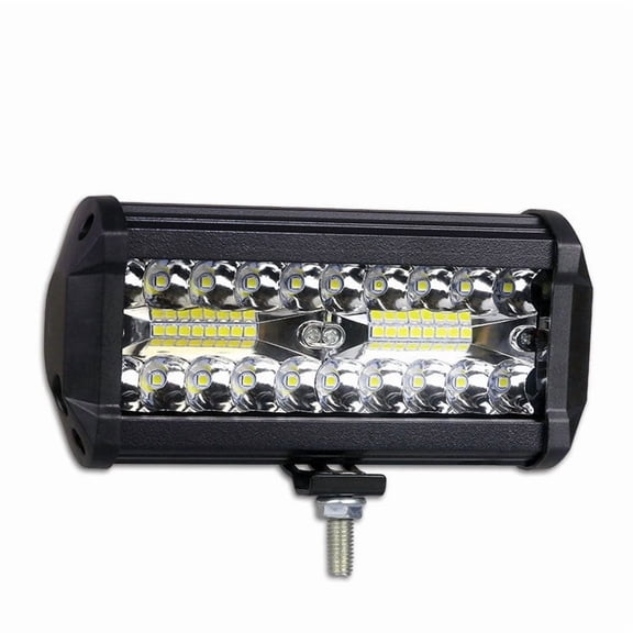 Led Light Bar,7 Inch Led Fog Light Off Road Lights with Led Wring Harness, Waterproof Led Spot&Flood Combo Beam Light Bar for SUV/ATV/Jeep/Boat Wsh