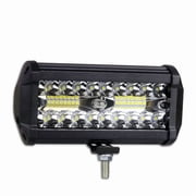 Led Light Bar,7 Inch Led Fog Light Off Road Lights with Led Wring Harness, Waterproof Led Spot&Flood Combo Beam Light Bar for SUV/ATV/Jeep/Boat Wsh