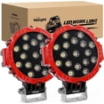thumbnail image 1 of Nilight Led Light Bar 2PCS 7" 51W 5100LM Red Round Spot LED Light Pod Off Road Fog Driving Roof Bar Bumper for Jeep Truck ATV UTV SUV, 1 of 7