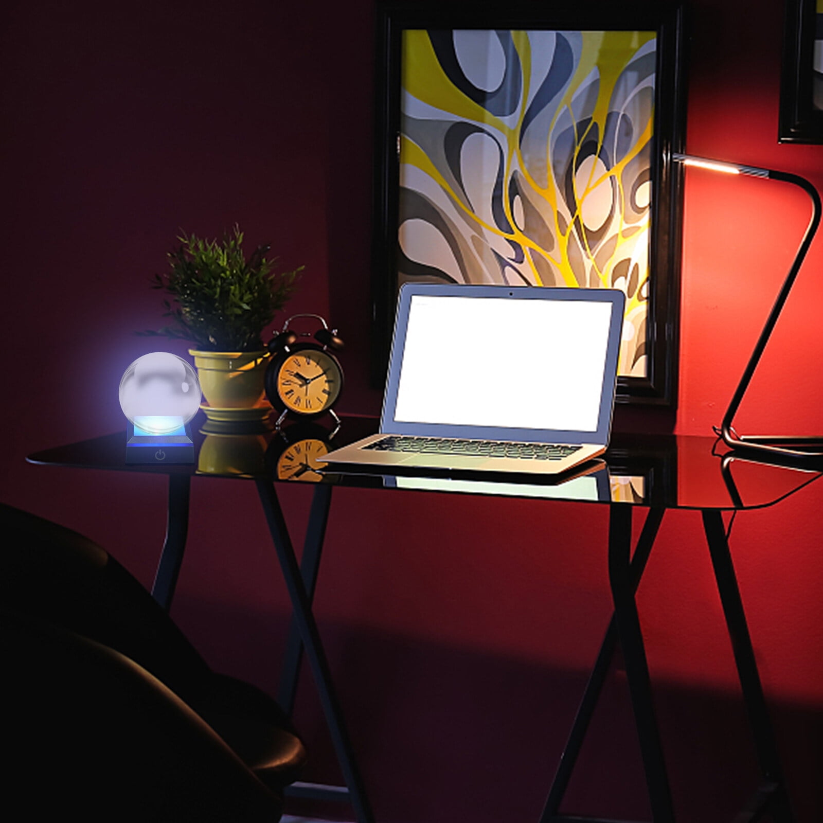 Led Light Base Crystal Display Stand Lighted Acrylic 3D Holder Glass