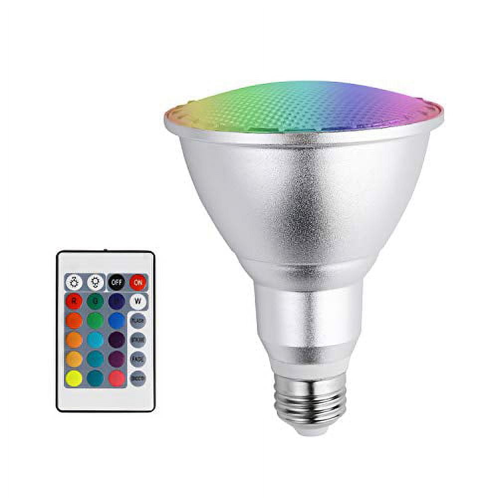 AFINSEA RGB Color Changing Light Bulbs with Remote,9W RGB LED Light  Bulbs,A19 E27 Warm White 6500K,16 Color Multicolor Light Bulb Dimmable  Flood Light