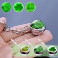 thumbnail image 1 of Led Light Up Four-Leaf Clover Keychain - Glowing Feature With Natural Three-Leaf Clover A Design - For Gifting Friends Family, Bag Accessory, Office Desk Decoration, Gift For Her,, 1 of 4