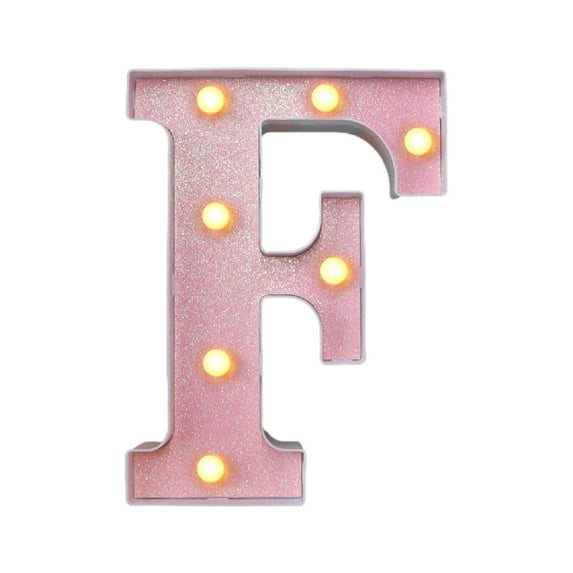 Led Light Up Letters, 6inch Marquee Letter LED Lights 26 Alphabet, Battery Powered Glitter Letters With Lights For Party, Table, Wall Decor Christmas Party Decor Letter Lights