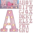 thumbnail image 1 of Led Light Up Letters, 8.6inch Marquee Letter LED Lights 26 Alphabet, Battery Powered Glitter Letters With Lights For Party, Table, Wall Decor Christmas Party Decor Letter Lights, 1 of 5