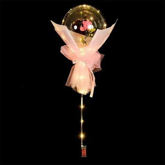 Led Light Rose Balloons Wedding Birthday Party Valentine's Day Balloon Gift R5S7