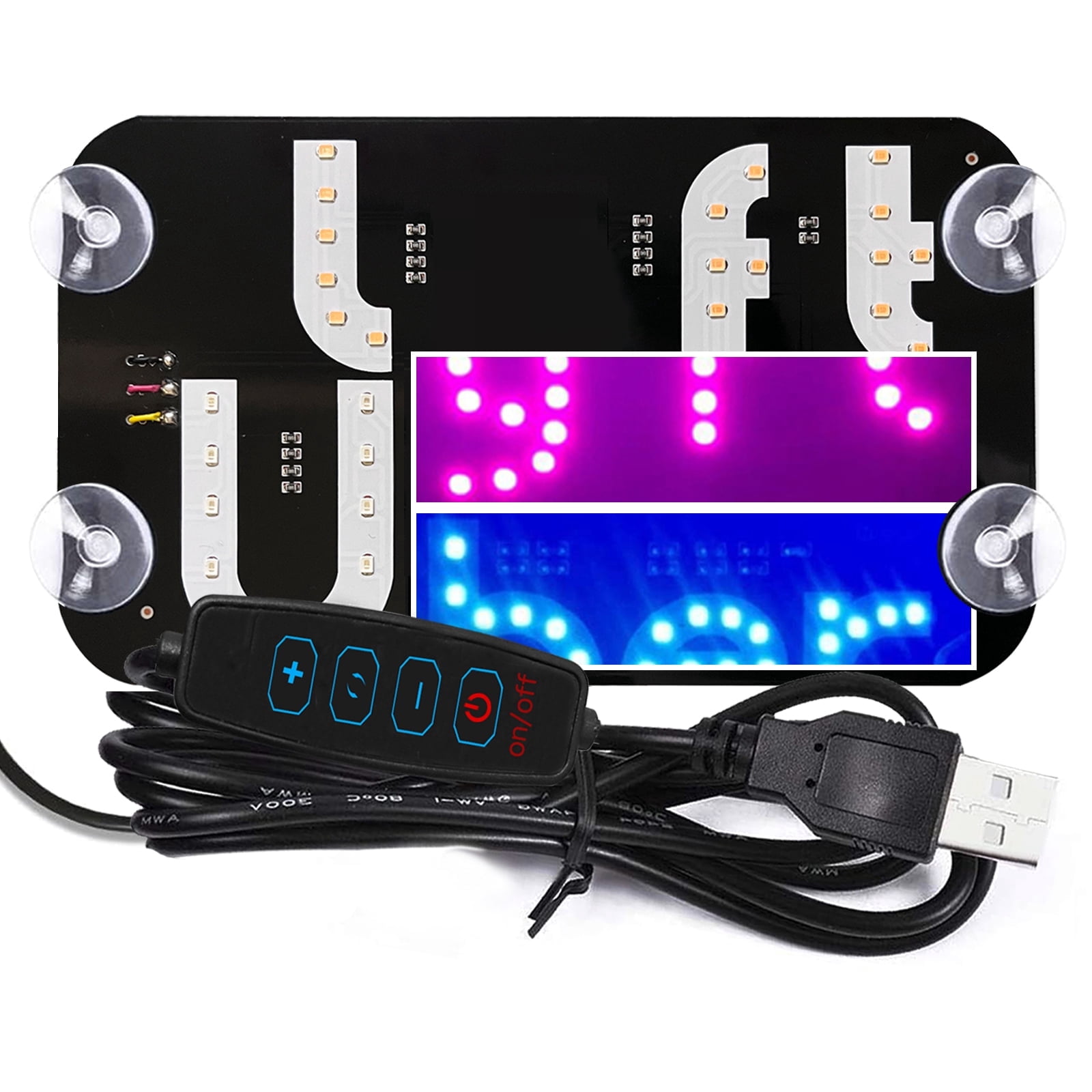Cal Led Window Sticker Adjusted Led Light Signs for Car Windshield, Taxi Sign Light Glow LED ...