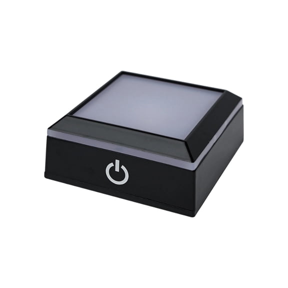 Led Light Stand Square Touch Activated Single Base Usb Powered for Tabletop Collectible Display