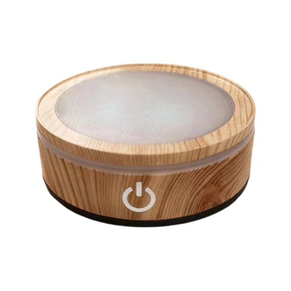 Led Light Stand Wood Grain Touch Activated Single Display Base for Figurines Usb Powered Tabletop Decor