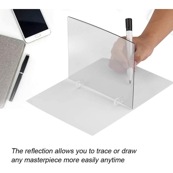 Led Light Stencil Board, Practical Led Light Stencil Board Light Box Tracing Drawing Board Sketch Mirror Reflection Phone Dimming for Junior Painters