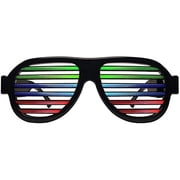 Led Light Up Glasses USB Type-C Rechargeable, Multi-color Neon Glow Glasses Rave Sunglasses for Men Women Party Outfits,EDM,Halloween,Christmas