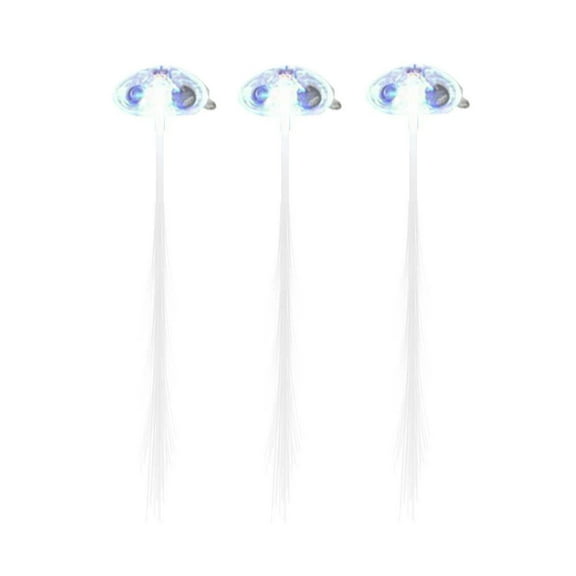 Led Light-Up Hair Clips - Rainbow Color - 3 Pieces - Led Lights Hair Light up Fiber Led Hair Barrettes Party Favors for Party Bar Dancing Hairpin Hair Clip Multicolor FLásh Barrett Makeup Organizers
