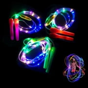 Led Light Up Jump Rope for Kids Children Working Out Exercise Weight Loss Jump Rope - 4 Pack