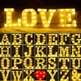 thumbnail image 1 of Led Light Up Letters, 26 Alphabet Letters with Lights, Battery Powered Letter Sign Lights for Home Party Wedding Bar Decoration (Letter Light U), 1 of 6