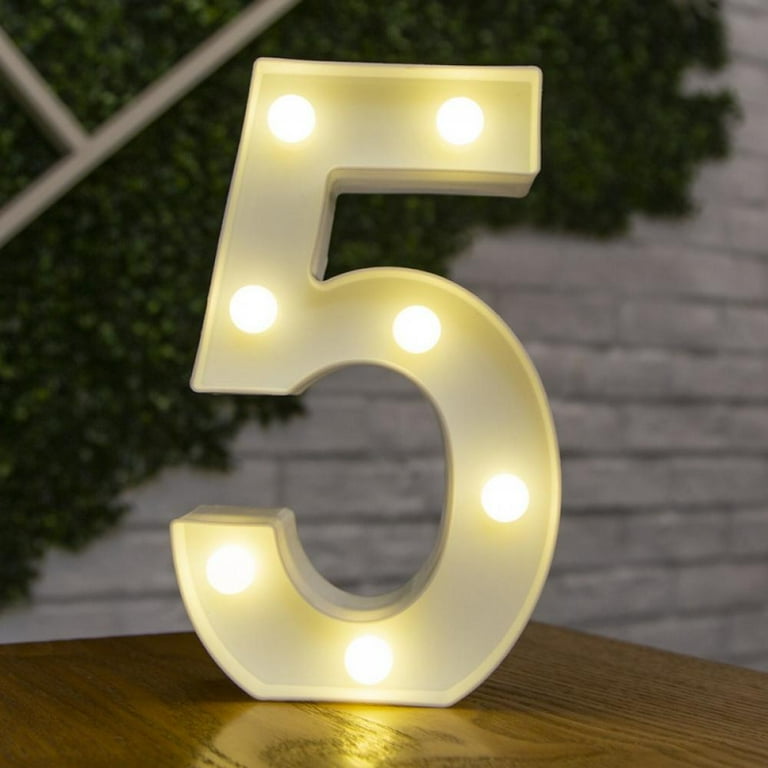 DIY Light-Up Number Sign