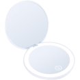 Led Lighted Makeup Mirror, 1X/10X Magnification Compact Mirror, Portable Rechargeable For Purses