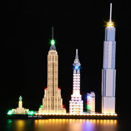 Led Lighting Kit for Architecture New York City - Compatible with Legos 21028 Building Blocks Model(No Model is Included)