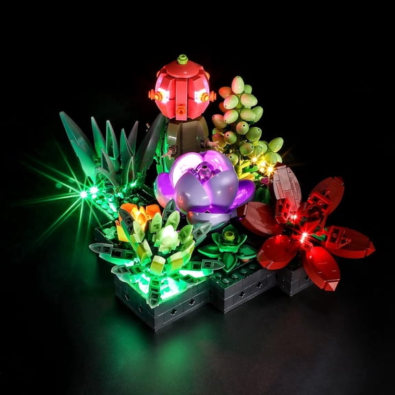 Led Lighting Kit Suit for LEGO-10309 Succulents (Not Include The Lego Set),Compatible with Lego Creator Expert 10309 Succulents Building Blocks Model