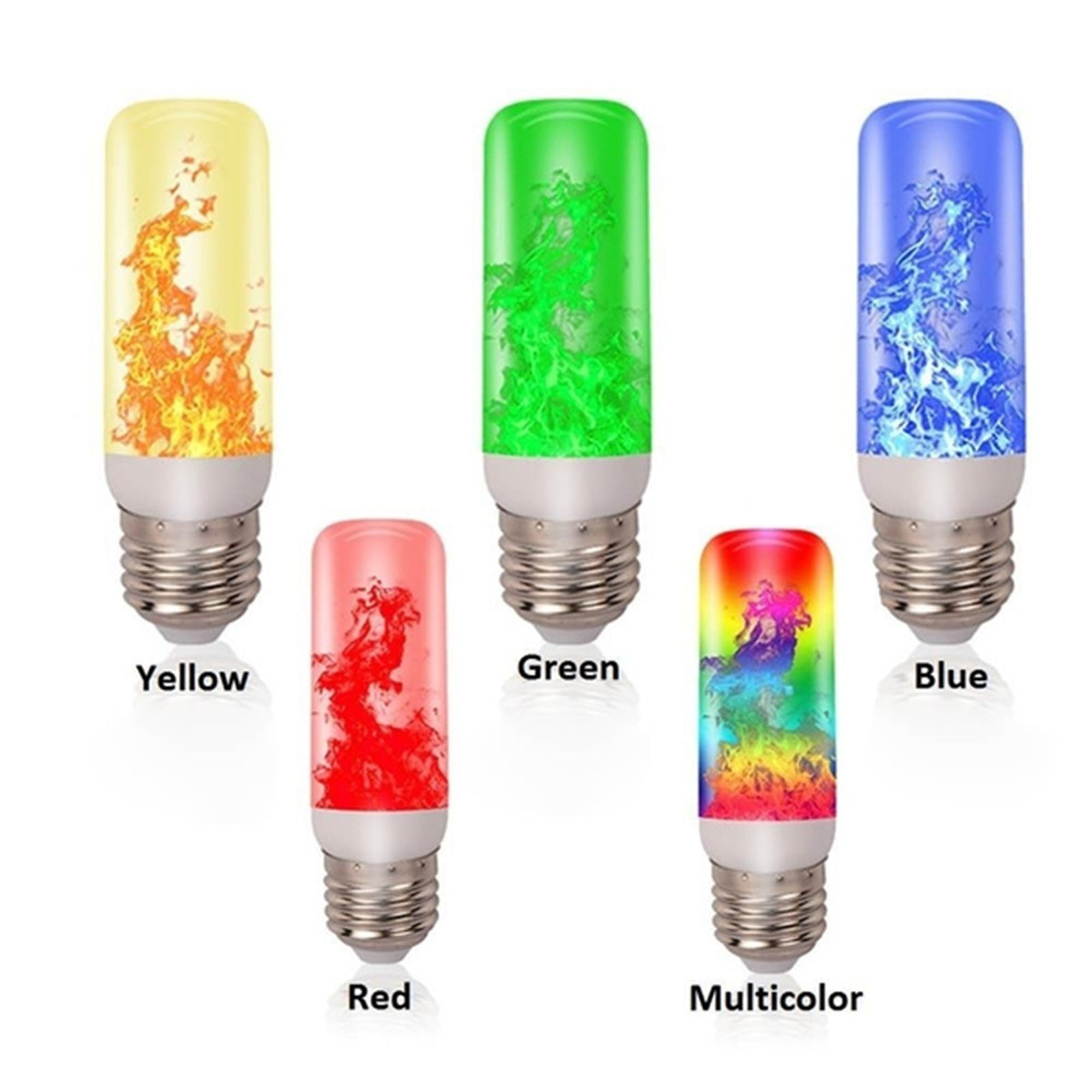 Led Lights 4 Modes E27 Flame Effect Bulb Creative Flickering Simulation
