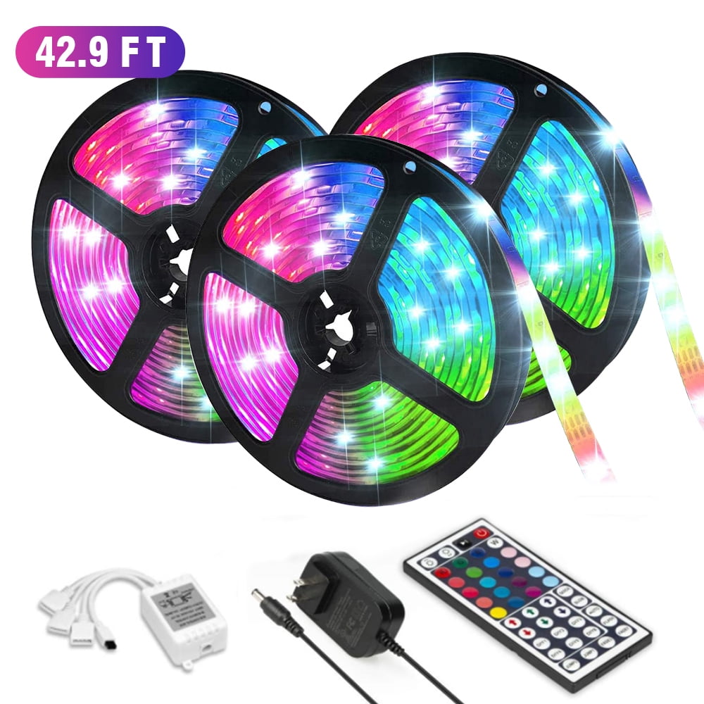 Led Lights,44 Key Remote Flexible Color Changing RGB Waterproof Led Strip Lights for Bedroom/Home Decoration/Christmas/ TV/Party
