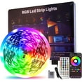thumbnail image 1 of Led Lights for Bedroom 200 FT (2 Rolls 100 FT), with Remote and Application Control RGB Color Changing LED Strip Lights, Music Synchronization, Used for Room, Family, Party Decoration, 1 of 10