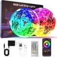 thumbnail image 1 of Led Lights for Bedroom 200 FT (2 Rolls 100 FT), with Remote and Application Control RGB Color Changing LED Strip Lights, Music Synchronization, Used for Room, Family, Party Decoration, 1 of 1