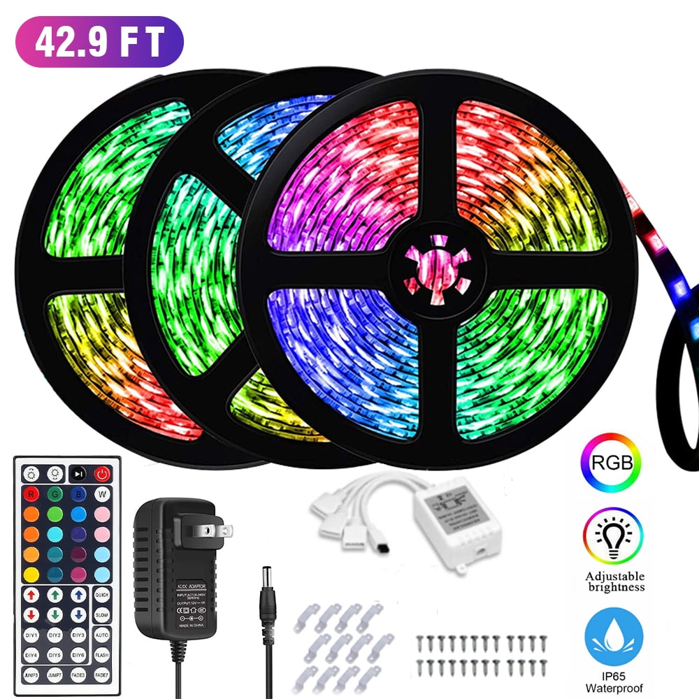 Led Lights for Bedroom 50ft, Waterproof Led Strip Lights with 44 Keys Remote, Color Changing RGB Led Light Strips for Bedroom, Christmas, Home Decoration, Party, TV