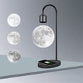 thumbnail image 1 of Led Lights for Bedroom, Levitating Moon Lamp Levitation Black Table LED Night Light Room Decor Floating Desk Toys For Decoration Present With Phone Wireless Charging Pad, 1 of 8