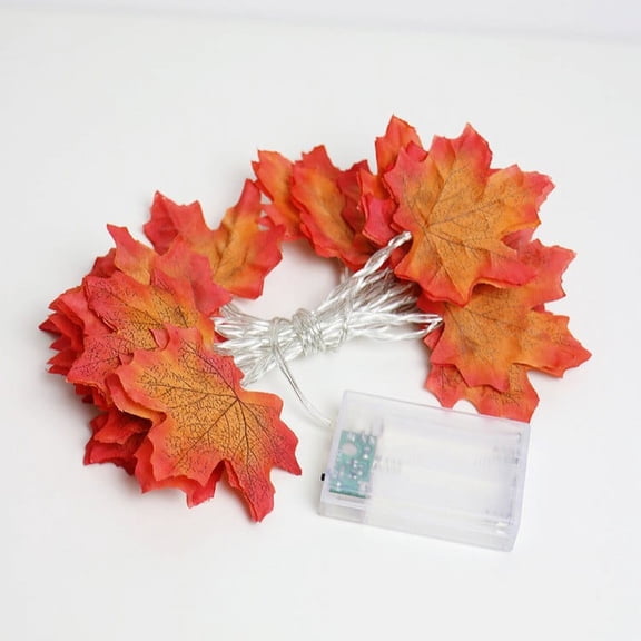Led Lights Maple Leaf String Lights Halloween Lights Fall Decorations for Home Halloween Decorations Outdoor Thanksgiving Garden Yard Party Hanging Garland