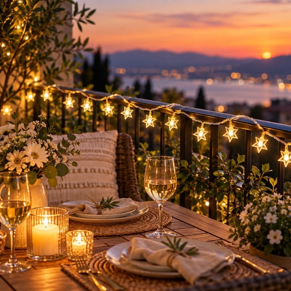 Led Lights, Outdoor String Lights, Christmas Lights Outdoor Star String Lights Led Lights Battery Operated Decorative Lighting To Create Warm Festive Atmosphere for Garden Party Home, 236.22 in