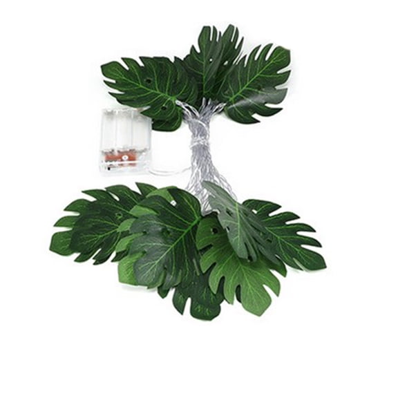 Led Lights for Bedroom 10Ft, Wall Led Lights Tropical Vines, 20 Led Artificial Rattan Palm Leaves String Lights for Indoor Outdoor Decor