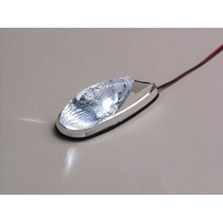 "Led Marker Lights, MinI-Flush Mt Chrome Body, Wht/clr 1 Led"