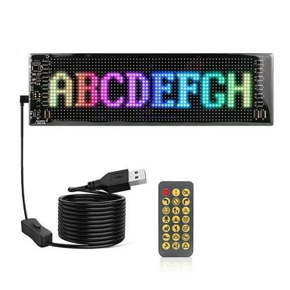 Led Matrix Display Car Panel Flexible Pixel Programmable Scrolling Advertising DIY Animation Text Matrix Panel RGB 20x64