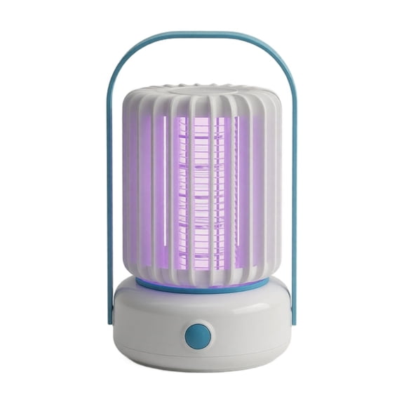 Led Mosquito Bug Zapper Portable Usb Rechargeable Electric Insect 5 Inch Durable Plastic Blue for Indoor Outdoor Home Patio 1 Pack