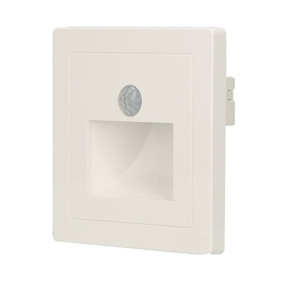 Led Motion Sensor Step Light Wired Indoor Motion Activated Footlight LED Stair Light Auto Control Lamp Deck Light LED Wall Lights For Stairway Porch Corridor Corner AC 220V, White