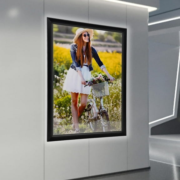 Led Movie Poster Frame, 33 X 24 inch Light Up Backlit Picture Frame Movie Poster Light Box Backlit Picture Frame for Acrylic Wall ArtBlack, NON-DIMMABLE