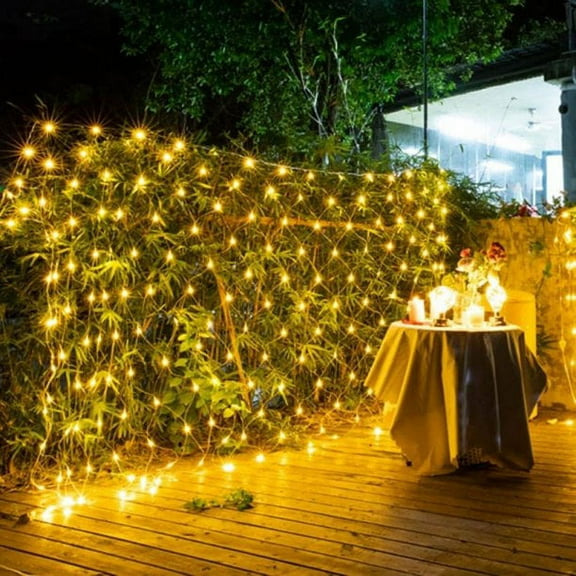 Led Net Lights Net Mesh 1.5mX1.5m 96 LEDs Fairy String LED Lights for Wedding Home Garden Xmas Party Valentine Christmas Decor,Warm White