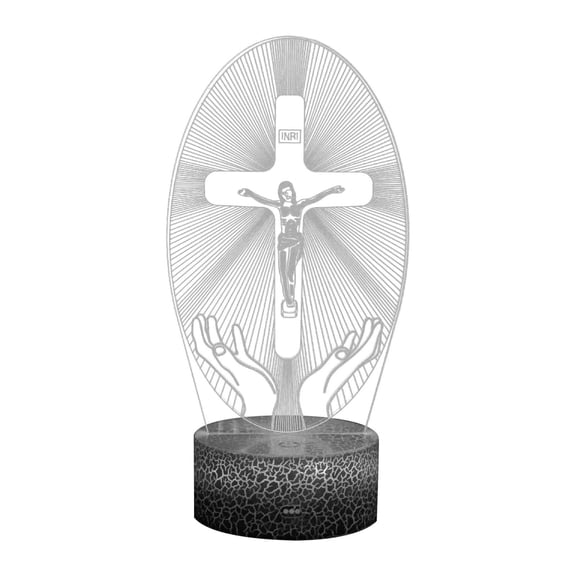 Led Night Light Blessed Mary Lamp Decorative 16 Colors Remote Touch Usb Powered Plastic 1 Pack
