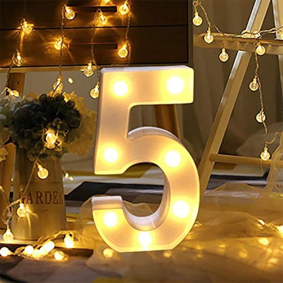 Led Numbers Lamp Number Illuminated Numbers 0 To 9,Led Decoration For Birthday Party Wedding,Holiday House Bar (6) - 5