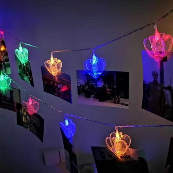 Led Photo Clip Light String, Room Background Wall Decoration Light Photo Clip Color Light String Gift Bedroom Valentine's Day Christmas Party Wedding Decor