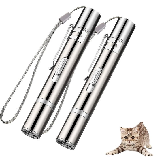 Led Pointer, Toy For Cat Dog Pet With Usb Rechargeable Interactive Catching Game (2-pack)