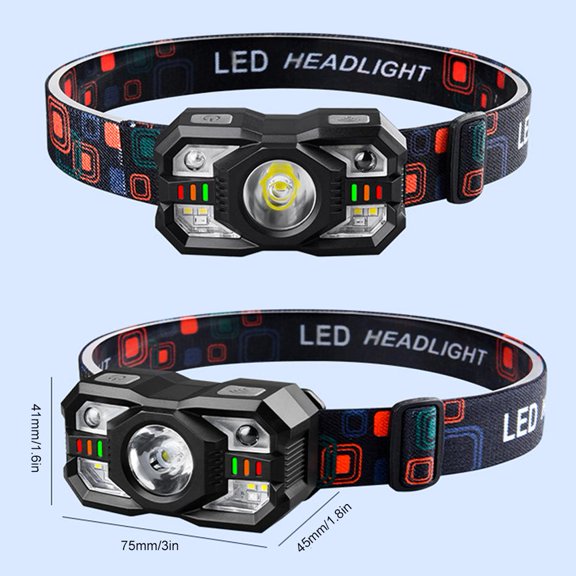 Led Portable Headlight Rechageable Head Camping Lantern Outdoor Fishin